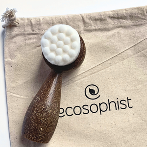 Coconut Face brush, natural face brush, coconut fiber brush, dry brushing face, exfoliating face brush, spa experience brush, ecofriendly facial brush, gentle skin cleanser, skincare gift, mini face brush, dead skin remover, eco-friendly face brush